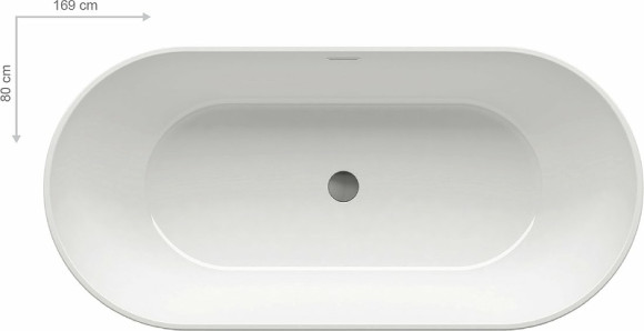 Акриловая ванна Ravak Freedom 169x80 XC00100020 без гидромассажа Акриловая ванна Ravak Freedom 169x80 XC00100020 без гидромассажа
