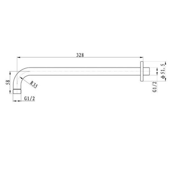 Кронштейн для верхнего душа Caprigo Parts 99-511-crm Хром Кронштейн для верхнего душа Caprigo Parts 99-511-crm Хром