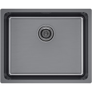 Кухонная мойка Paulmark Yuni 54 Uni YU54-GM Вороненная сталь Кухонная мойка Paulmark Yuni 54 Uni YU54-GM Вороненная сталь
