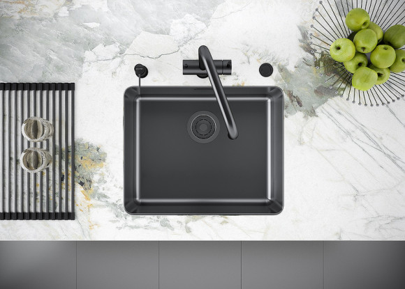 Кухонная мойка Paulmark Yuni 54 Uni YU54-GM Вороненная сталь Кухонная мойка Paulmark Yuni 54 Uni YU54-GM Вороненная сталь