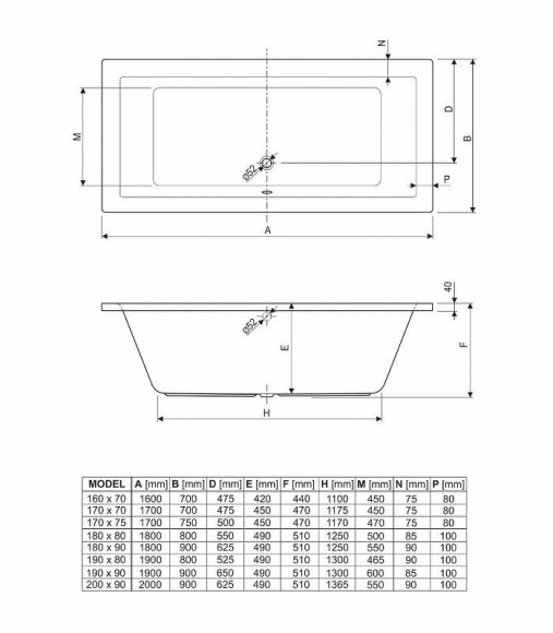 Акриловая ванна Cezares Plane 200x90 PLANE-200-90-49-W37 без гидромассажа Акриловая ванна Cezares Plane 200x90 PLANE-200-90-49-W37 без гидромассажа