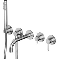 Смеситель для ванны Whitecross Y brushed nickel Y1240NIB Брашированный никель