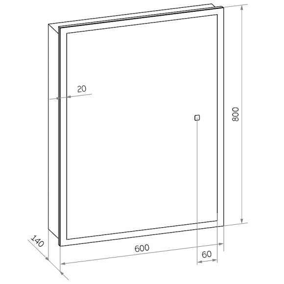 Зеркальный шкаф Континент Reflex LED 60 МВК025 с подсветкой Белый Зеркальный шкаф Континент Reflex LED 60 МВК025 с подсветкой Белый