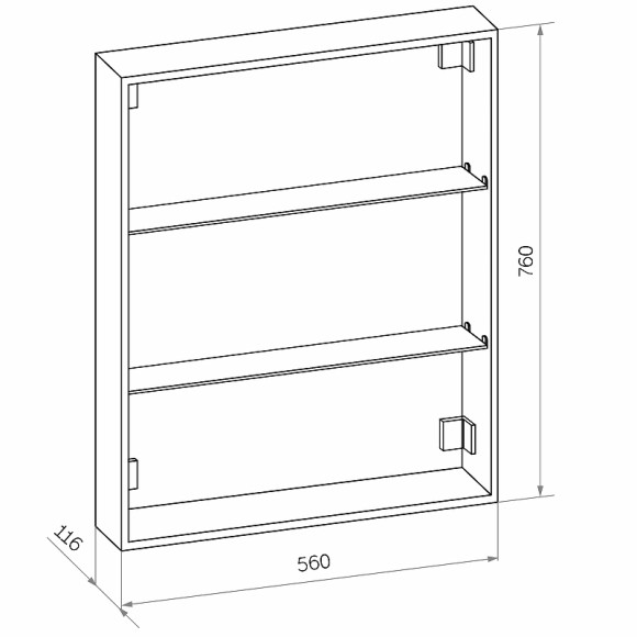 Зеркальный шкаф Континент Reflex LED 60 МВК025 с подсветкой Белый Зеркальный шкаф Континент Reflex LED 60 МВК025 с подсветкой Белый