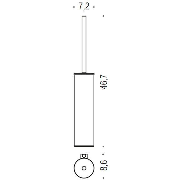 Ершик для унитаза Colombo Design Mini B4007.OM Золото матовое Ершик для унитаза Colombo Design Mini B4007.OM Золото матовое