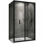 Душевой уголок Abber Sonnenstrand 120x70 AG07120B-S70B профиль Черный стекло прозрачное