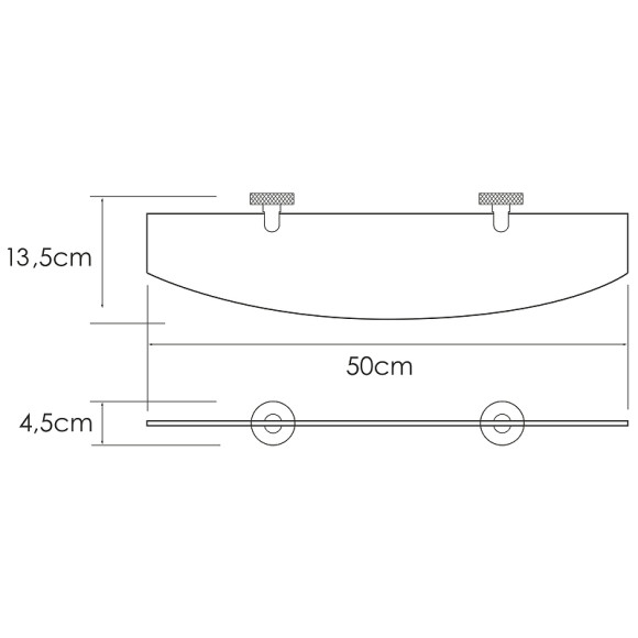 Стеклянная полка WasserKRAFT Mosel K-46624 Хром Стеклянная полка WasserKRAFT Mosel K-46624 Хром