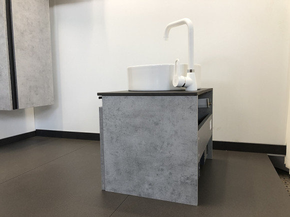 Тумба с раковиной Comforty Эдинбург 60 00-00002782 подвесная Бетон светлый Тумба с раковиной Comforty Эдинбург 60 00-00002782 подвесная Бетон светлый