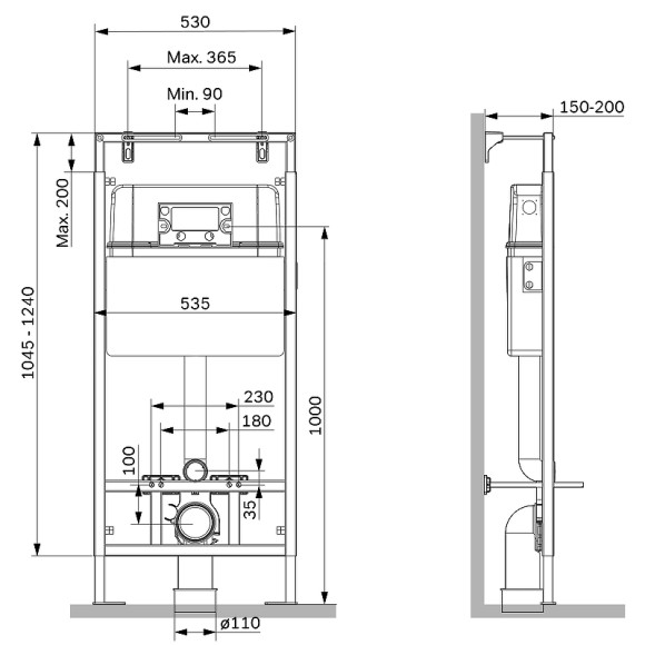 Инсталляция AM.PM MasterFit I012710 для унитаза без клавиши смыва Инсталляция AM.PM MasterFit I012710 для унитаза без клавиши смыва