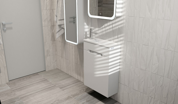 Тумба под раковину Jorno Modul 50 Mol.01.50/P/W/JR подвесная Белая Тумба под раковину Jorno Modul 50 Mol.01.50/P/W/JR подвесная Белая