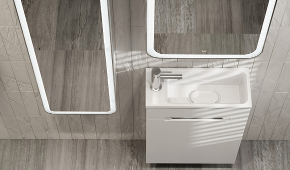 Тумба под раковину Jorno Modul 50 Mol.01.50/P/W/JR подвесная Белая Тумба под раковину Jorno Modul 50 Mol.01.50/P/W/JR подвесная Белая