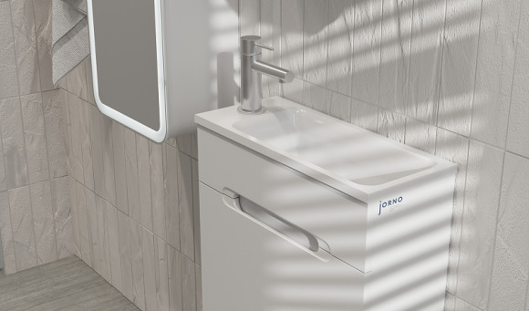 Тумба под раковину Jorno Modul 50 Mol.01.50/P/W/JR подвесная Белая Тумба под раковину Jorno Modul 50 Mol.01.50/P/W/JR подвесная Белая