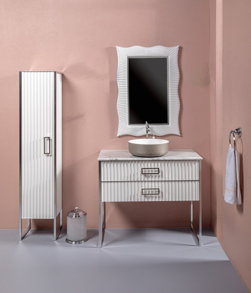 Тумба под раковину Boheme Armadi Art Monaco 100 867-100-WCR Белый глянец Хром