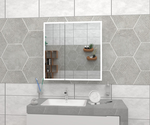 Зеркальный шкаф Континент Reflex LED 80 МВК027 с подсветкой Белый Зеркальный шкаф Континент Reflex LED 80 МВК027 с подсветкой Белый