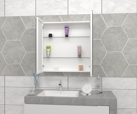 Зеркальный шкаф Континент Reflex LED 80 МВК027 с подсветкой Белый Зеркальный шкаф Континент Reflex LED 80 МВК027 с подсветкой Белый