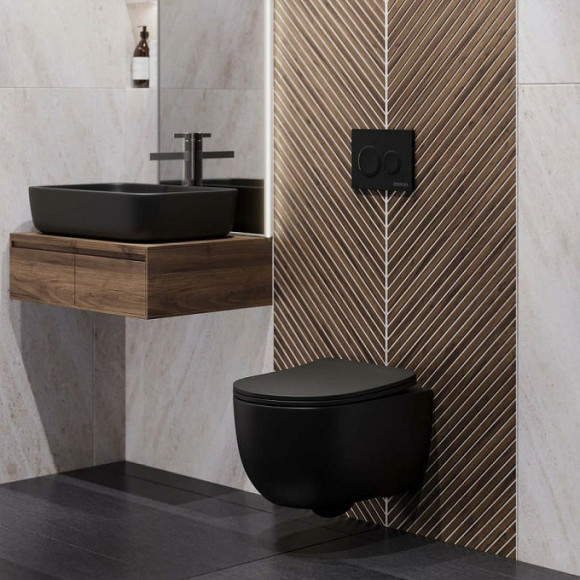 Инсталляция Berges Novum 525 040265 для унитаза с Черной Soft Touch клавишей смыва Инсталляция Berges Novum 525 040265 для унитаза с Черной Soft Touch клавишей смыва