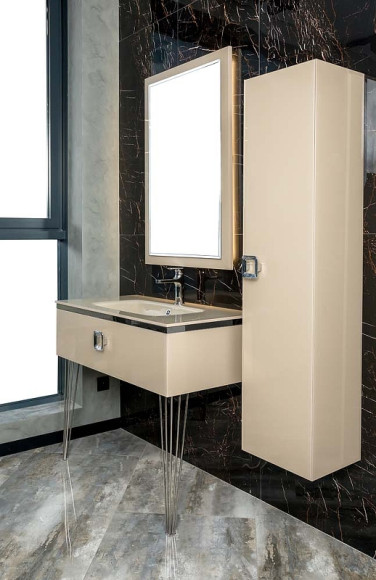 Шкаф пенал Boheme Armadi Art Lucido 35 772-CP подвесной Капучино Шкаф пенал Boheme Armadi Art Lucido 35 772-CP подвесной Капучино