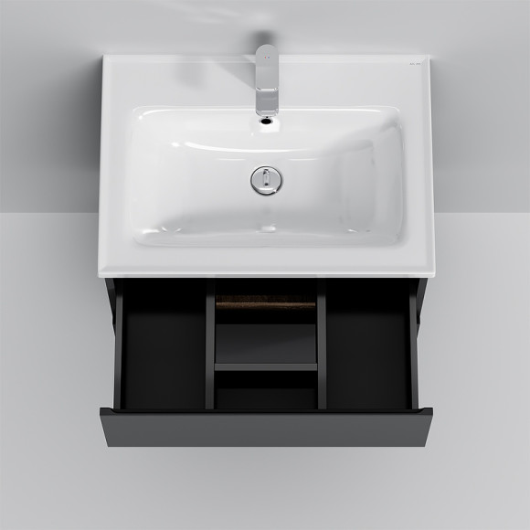 Тумба под раковину AM.PM X-Joy 65 M85AFHX0652BM подвесная Черная матовая Тумба под раковину AM.PM X-Joy 65 M85AFHX0652BM подвесная Черная матовая