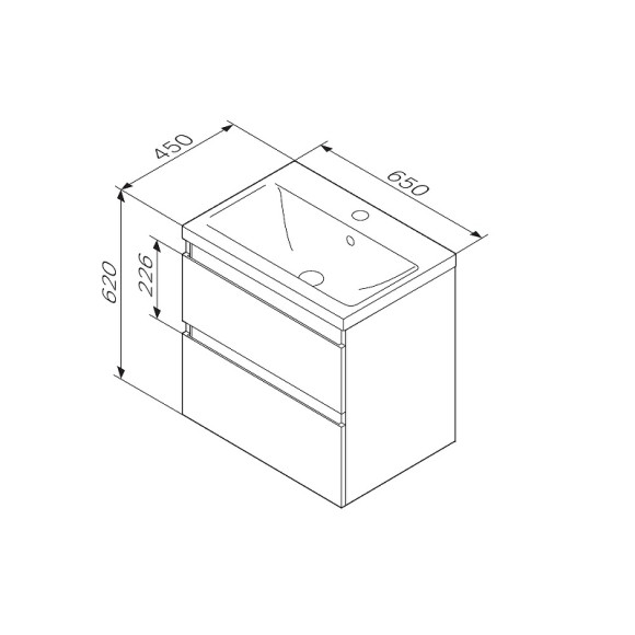 Тумба под раковину AM.PM X-Joy 65 M85AFHX0652BM подвесная Черная матовая Тумба под раковину AM.PM X-Joy 65 M85AFHX0652BM подвесная Черная матовая