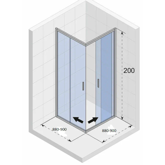 Душевой уголок Riho Hamar 2.0 90x90 G007005121 профиль Черный матовый стекло прозрачное Душевой уголок Riho Hamar 2.0 90x90 G007005121 профиль Черный матовый стекло прозрачное