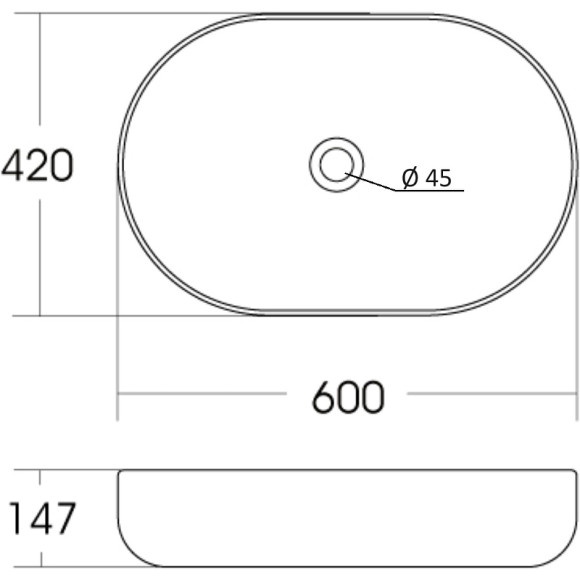 Раковина-чаша Orange 60 B04-600W Белая глянцевая Раковина-чаша Orange 60 B04-600W Белая глянцевая