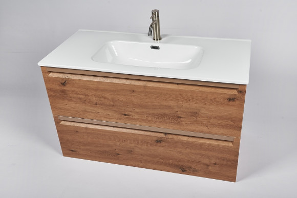 Тумба с раковиной Inda Piccadilly 100RC подвесная Rovere Castagno