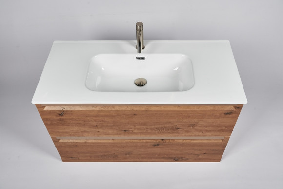 Тумба с раковиной Inda Piccadilly 100RC подвесная Rovere Castagno