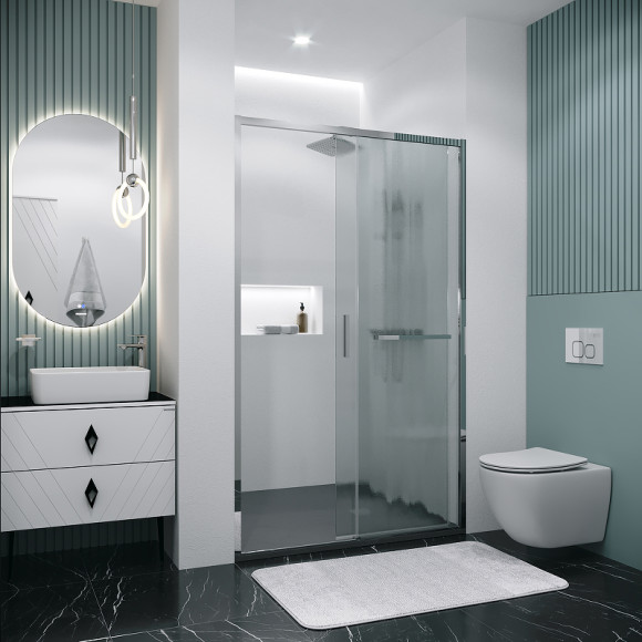 Душевая дверь Grossman Style 130 100.K33.05.130.10.02 профиль Хром стекло шиншилла Душевая дверь Grossman Style 130 100.K33.05.130.10.02 профиль Хром стекло шиншилла