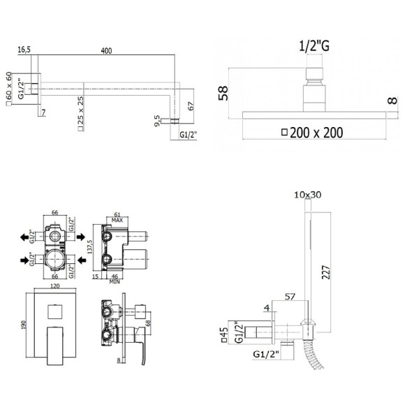 Душевая система Paffoni Elle KITEL018CR/M Хром