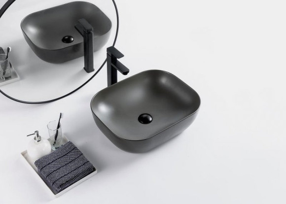 Раковина-чаша BelBagno 50 BB1302-H311 Серая матовая Раковина-чаша BelBagno 50 BB1302-H311 Серая матовая