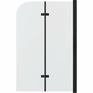 Шторка на ванну Grossman 110x150 GR-106110BLACK профиль Черный стекло прозрачное