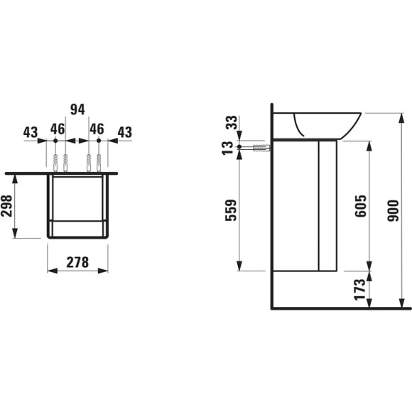 Тумба под раковину Laufen Ino 30 L 4.2530.1.030.171.1 подвесная Темный орех Тумба под раковину Laufen Ino 30 L 4.2530.1.030.171.1 подвесная Темный орех