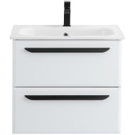 Тумба под раковину Cezares Eco-Cer 60 ECO-CER-600-2C-SO-BO подвесная Bianco Opaco без ручек