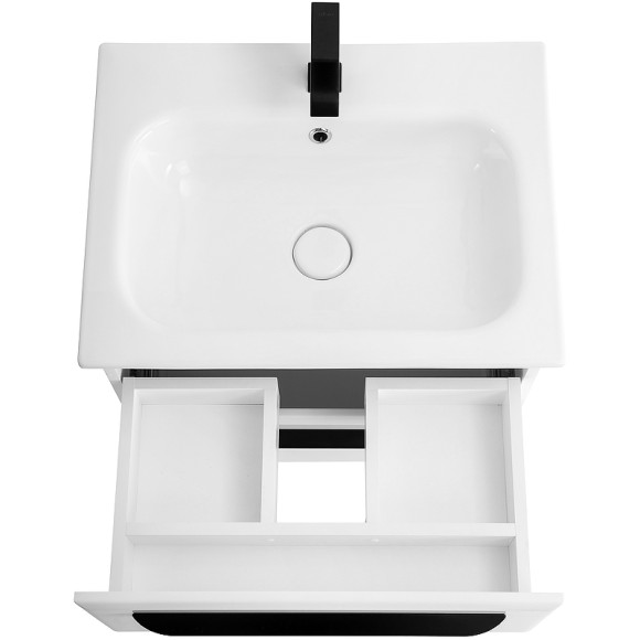 Тумба под раковину Cezares Eco-Cer 60 ECO-CER-600-2C-SO-BO подвесная Bianco Opaco без ручек