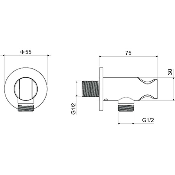 Шланговое подключение Aquatek AQ2460CR Хром