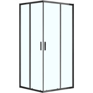 Душевой уголок Azario Milton 100x100 AZ-ND1142 1000 Black профиль Черный стекло прозрачное