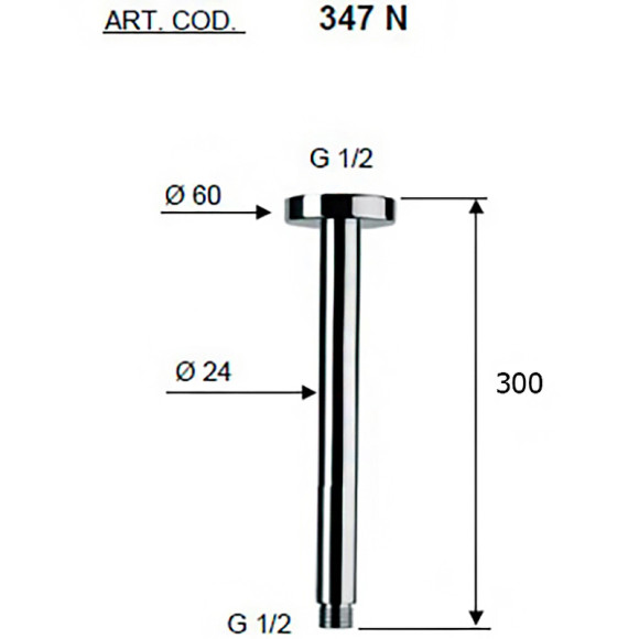 Кронштейн для верхнего душа Remer Minimal 347N30 Хром Кронштейн для верхнего душа Remer Minimal 347N30 Хром