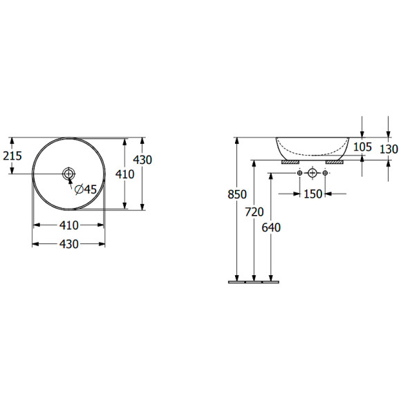 Раковина-чаша Villeroy&Boch Artis 43 417943BCT8 Coal Black Раковина-чаша Villeroy&Boch Artis 43 417943BCT8 Coal Black