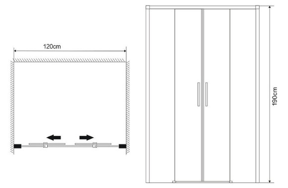 Душевая дверь Grossman Fly 120 GR-D120Fl профиль Хром стекло прозрачное Душевая дверь Grossman Fly 120 GR-D120Fl профиль Хром стекло прозрачное