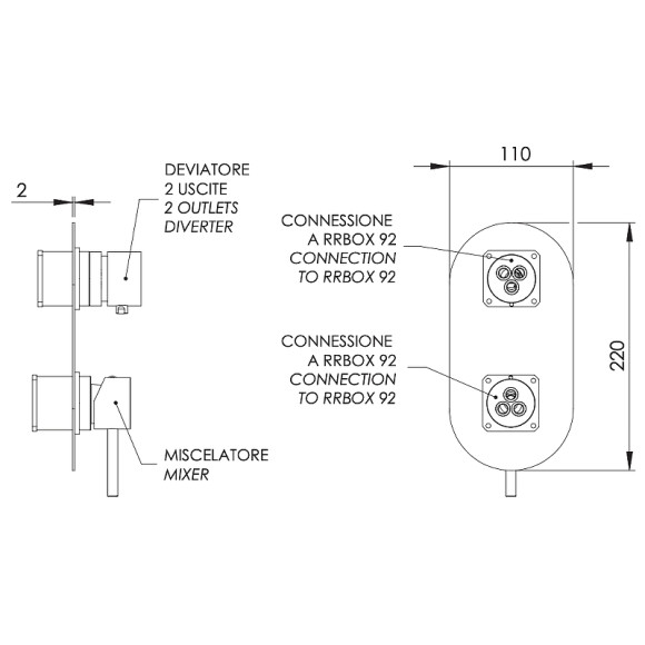 Смеситель для душа Remer X-Style X92KBBG Золото брашированное Смеситель для душа Remer X-Style X92KBBG Золото брашированное