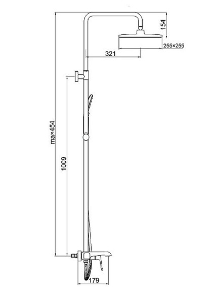 Душевая система Gappo G2450 Черная матовая