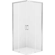 Душевой уголок New Trendy Prime Chrome 70х80 D-0348A/D-0295A профиль Хром стекло прозрачное