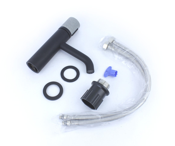 Смеситель для раковины Bronze de Luxe Focus 24601BG Черный матовый