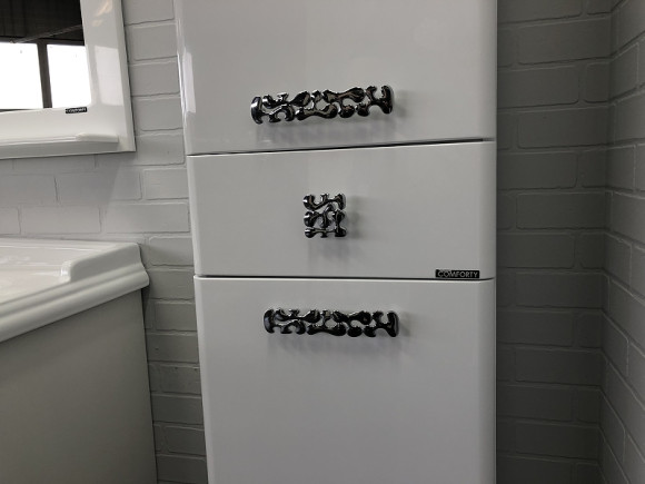 Шкаф пенал Comforty Монако 40 R 00003129168 Белый глянец