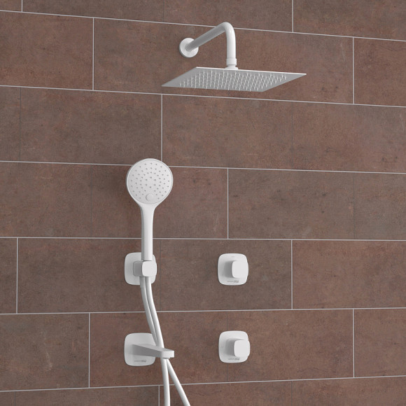 Душевая система WasserKRAFT Saale A9551.267.316.146.254.328.156.155 Белая матовая