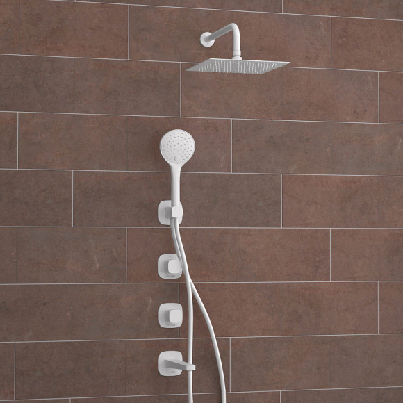 Душевая система WasserKRAFT Saale A9551.267.316.146.254.328.156.155 Белая матовая