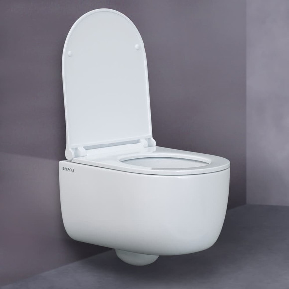 Унитаз Berges Ego XL Rimless 082118 подвесной с сиденьем Микролифт Унитаз Berges Ego XL Rimless 082118 подвесной с сиденьем Микролифт