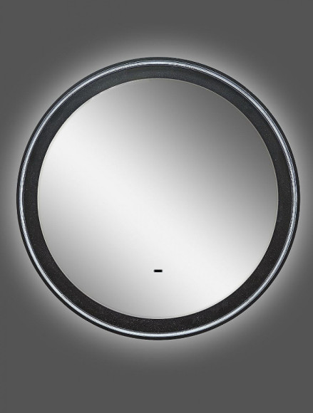Зеркало Art&Max Napoli AM-Nap-800-DS-F с подсветкой с бесконтактным выключателем Черное матовое Зеркало Art&Max Napoli AM-Nap-800-DS-F с подсветкой с бесконтактным выключателем Черное матовое