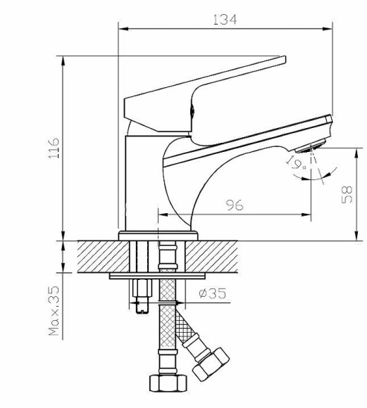 Смеситель для раковины ESKO Saint-Petersburg SPb 26 Хром Смеситель для раковины ESKO Saint-Petersburg SPb 26 Хром