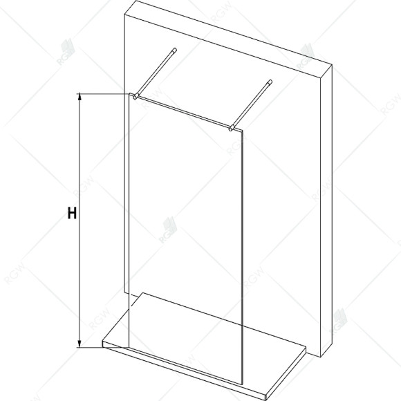 Душевая перегородка RGW Walk In WA-016 120 35101612-11 профиль Хром стекло прозрачное